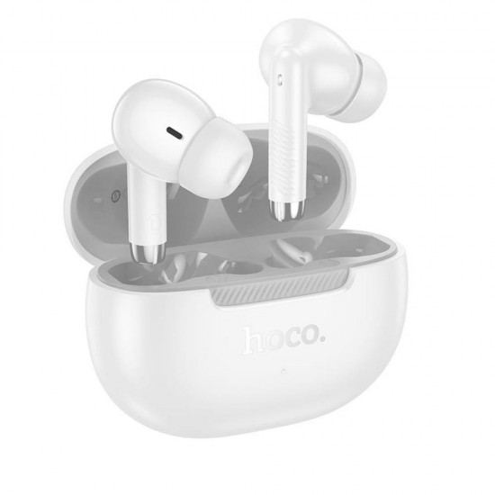 Hoco EQ24 In-ear Bluetooth Handsfree Ακουστικά με Θήκη Φόρτισης Λευκά