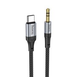 Hoco UPA26 Braided USB 2.0 Cable USB-C male - 3.5mm Μαύρο 1m
