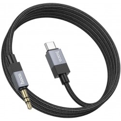 Hoco USB 2.0 Cable USB-C male - 3.5mm Μαύρο 1m