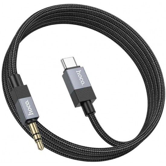 Hoco USB 2.0 Cable USB-C male - 3.5mm Μαύρο 1m