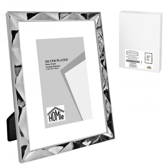 Homie Κορνίζα Επάργυρη Πολύγωνο Σχέδιο 10x15cm
