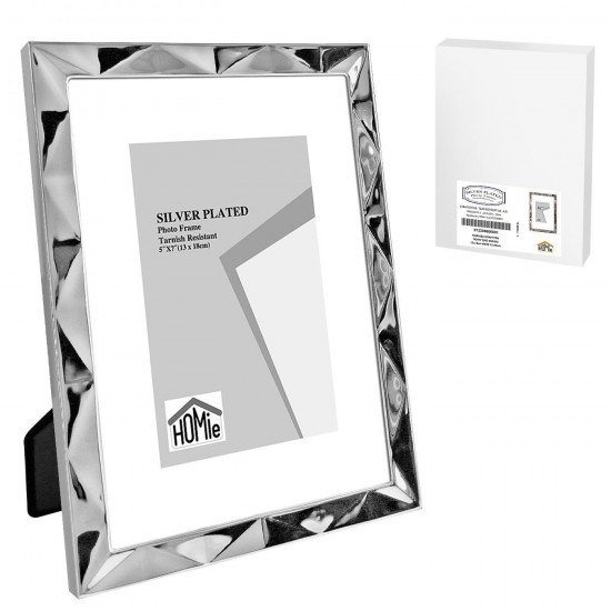 Homie Κορνίζα επάργυρη πολύγωνο σχέδιο 13x18cm