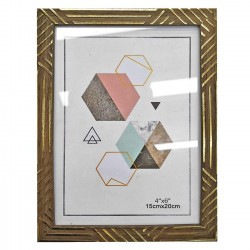 Homie Κορνίζα Πλαστική Τύπου Ξύλο Σκούρο 15x20cm