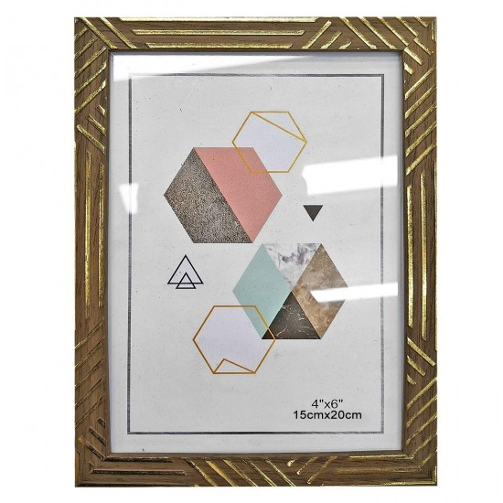 Homie Κορνίζα Πλαστική Τύπου Ξύλο Σκούρο 15x20cm