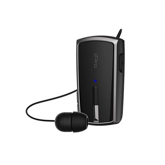 iPro RH120 Ακουστικό Πέτου Bluetooth Retractable Μαύρο-Γκρι iPro RH120 Ακουστικό Πέτου Bluetooth Retractable Μαύρο-Γκρι