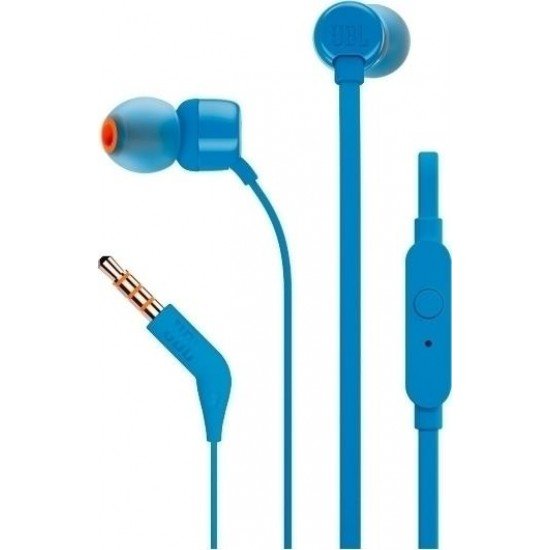 JBL T-110 In-Ear Handsfree με Βύσμα 3.5mm Blue JBL T-110 In-Ear Handsfree με Βύσμα 3.5mm Blue
