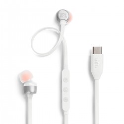 JBL Tune 310C In-ear Handsfree Ακουστικά με Βύσμα USB-C Λευκό
