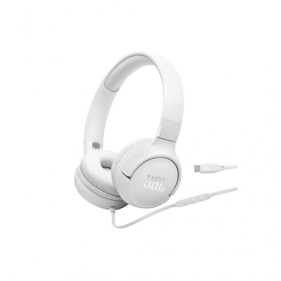 JBL Tune 520C Ενσύρματα USB-C On Ear Ακουστικά Λευκά