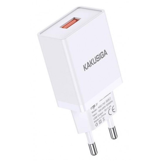 KAKUSIGA φορτιστής τοίχου KSC-930, USB, 2.4A, λευκός
