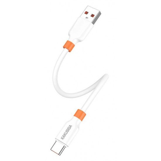 KAKUSIGA καλώδιο USB-C σε USB KSC-1024, σιλικόνης, 5A, 480Mbps, 0.25m, λευκό
