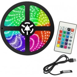 Kakusiga Ταινία LED USB 5V RGB Φως 4m με Τροφοδοτικό
