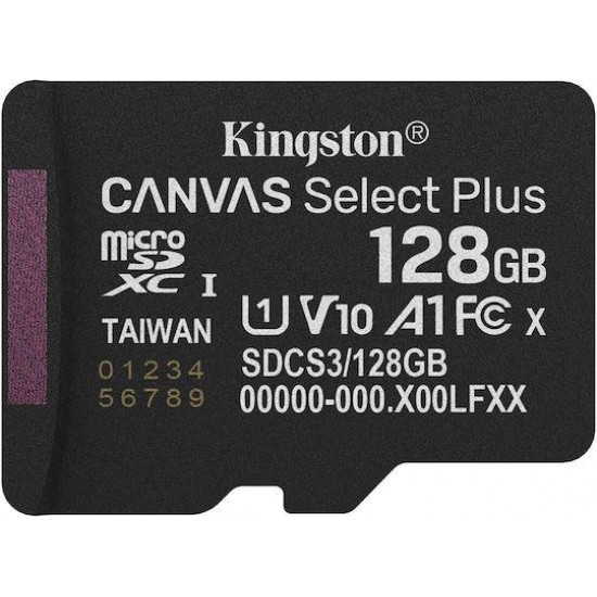 Kingston microSD 128GB Canvas Select+ G3 150MB/s