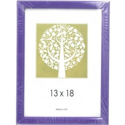 Κορνίζα Πλαστική 13χ18 Μώβ