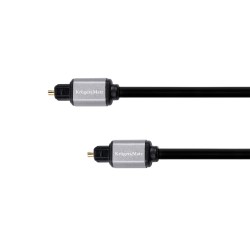 Kruger & Matz Optical Audio Cable TOS male - TOS male Μαύρο 1m (KM1220)