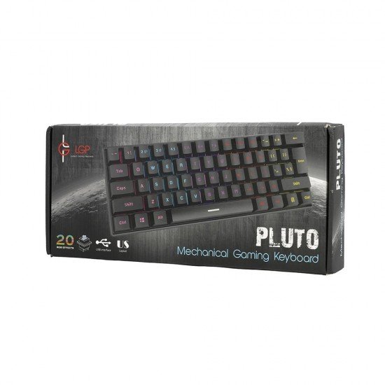Lamtech Pluto Gaming Μηχανικό Πληκτρολόγιο 60% Outemu Blue & RGB φωτισμό (Αγγλικό US)