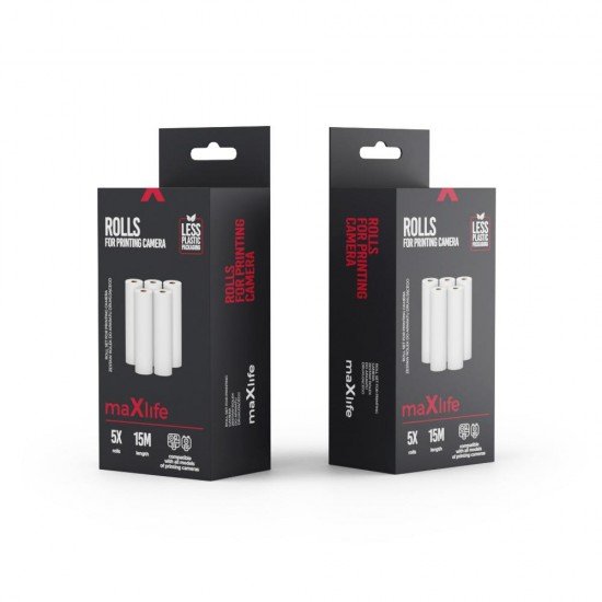 Maxlife roll set for printing camera Maxlife roll set for printing camera