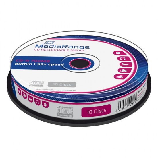 MediaRange CD-R 700MB 52X Speed 10pcs