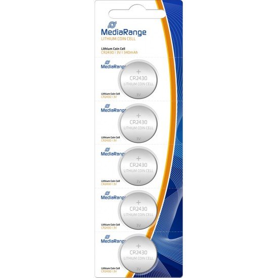 MediaRange Lithium Coin Cell Μπαταρίες CR2430 3V 5τμχ