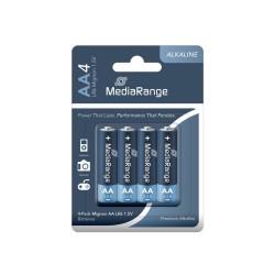 MediaRange Premium Alkaline Batteries Mignon AA LR6 1.5V Pack 4