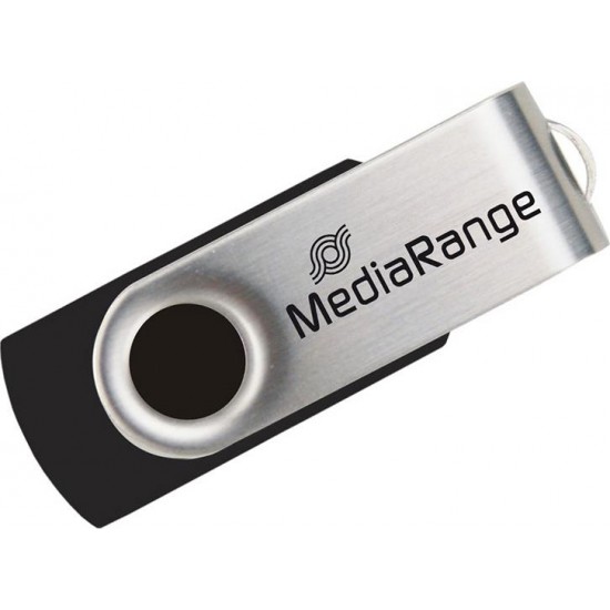 MediaRange USB 2.0 Flash Drive 16GB Black/Silver