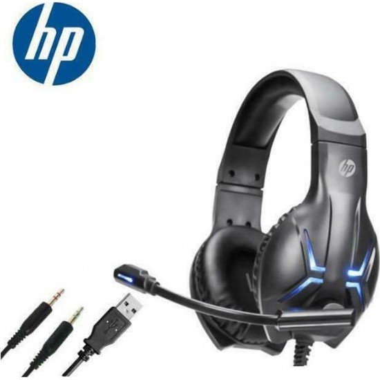 Multimedia Headset HP DHE-8001 Over Ear με Μικροφωνο & Σύνδεση 3.5 mm Jack / USB-A Μπλε