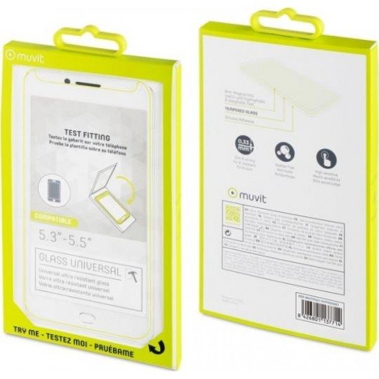 Muvit Tempered Glass Universal 5.3-5.5''