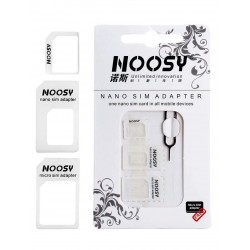 NOOSY Nano SIM & Micro SIM Adapter Set, λευκό
