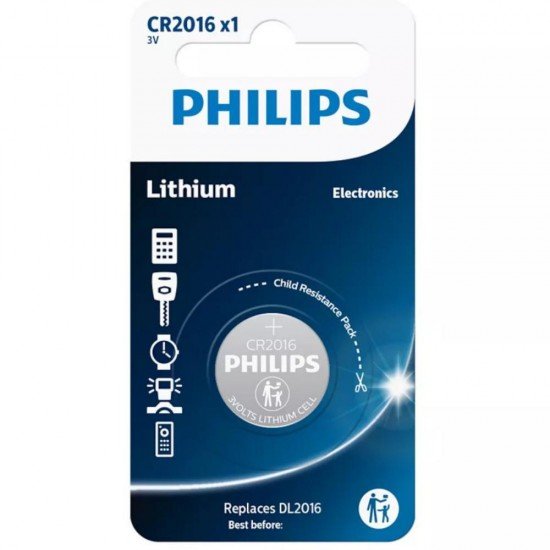 Philips Μπαταρία λιθίου CR2016 1τμχ