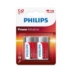 Philips Power Αλκαλικές Μπαταρίες C 1.5V 2τμχ Philips Power Αλκαλικές Μπαταρίες C 1.5V 2τμχ