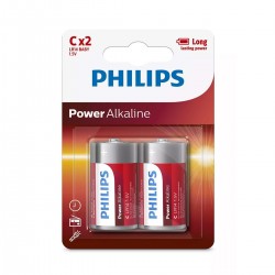 Philips Power Αλκαλικές Μπαταρίες C 2τμχ