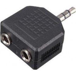 Powertech 3.5mm male - 2x 3.5mm female  (CAB-J015)1τμχ