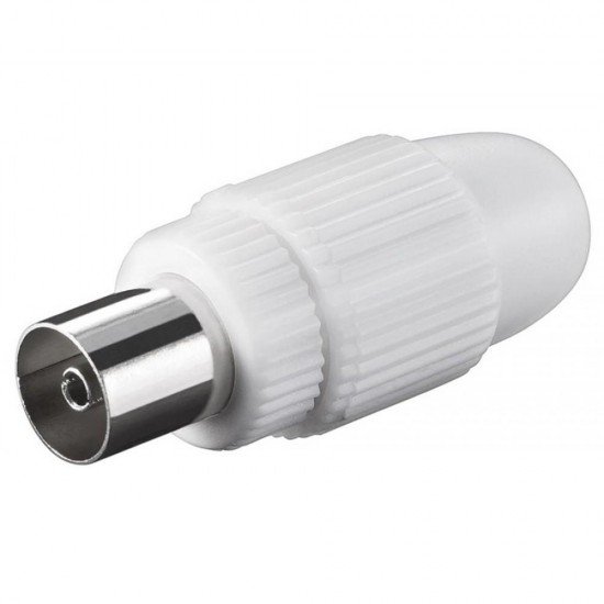 Powertech βύσμα κεραίας θηλυκό λευκό 5TMX Powertech βύσμα κεραίας θηλυκό λευκό 5TMX