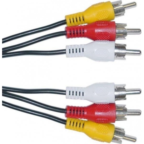 Powertech Cable 3x RCA male - 3x RCA male 1.5M