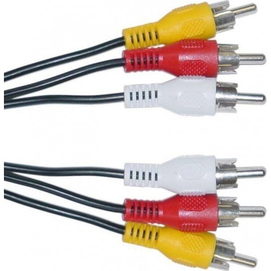 Powertech Cable 3x RCA male - 3x RCA male 1.5M