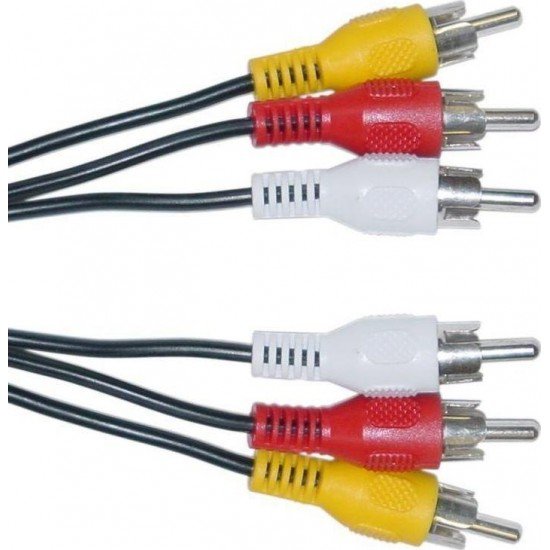 Powertech Cable 3x RCA male - 3x RCA male 1.5M