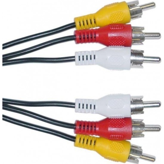 Powertech Cable 3x RCA male - 3x RCA male 5M