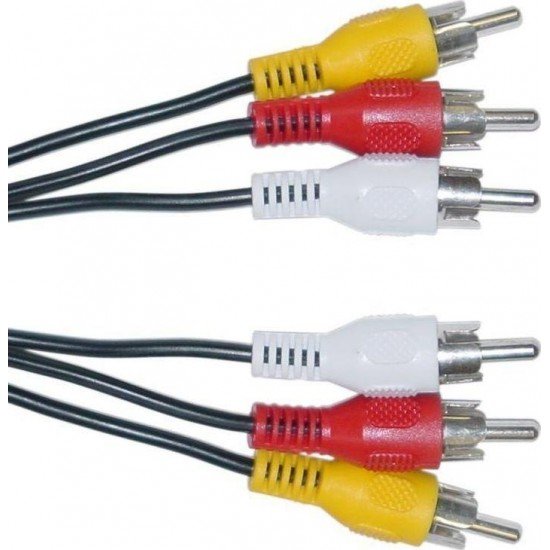Powertech Cable 3x RCA male - 3x RCA male 5M