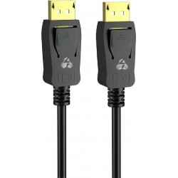 Powertech Cable DisplayPort male - DisplayPort male 1.5m Μαύρο (CAB-DP046)