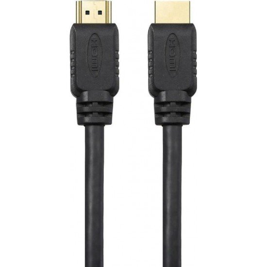 Powertech HDMI 1.4 Cable HDMI Male - HDMI Male 5m Μαύρο
