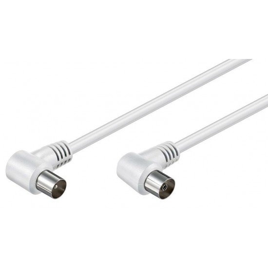 POWERTECH καλώδιο κεραίας RF αρσενικό - RF θηλυκό CAB-V003, γωνιακό, λευκό, 1.5m POWERTECH καλώδιο κεραίας RF αρσενικό - RF θηλυκό CAB-V003, γωνιακό, λευκό, 1.5m
