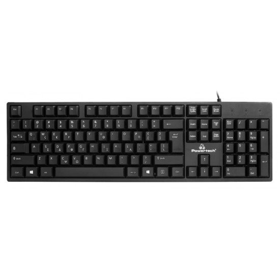 Powertech PT-1074 Ενσύρματο Πληκτρολόγιο Ελληνικό