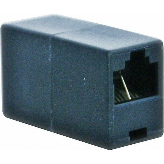 Powertech RJ45 UTP female - female (μούφα) Black