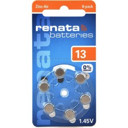 Renata Zinc Air Μπαταρίες Ακουστικών Βαρηκοΐας 13 1.45V 6τμχ
