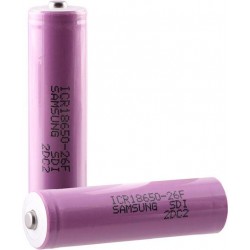 Samsung Επαναφορτιζόμενη Μπαταρία 18650 Li-ion 2600mAh 3.7V με Προστασία και Κεφαλή Samsung Επαναφορτιζόμενη Μπαταρία 18650 Li-ion 2600mAh 3.7V με Προστασία και Κεφαλή