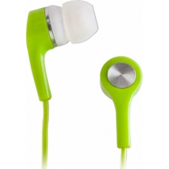 Setty Ακουστικά Ψείρες In Ear Stereo Headset Πράσινα χωρίς μικρόφωνο