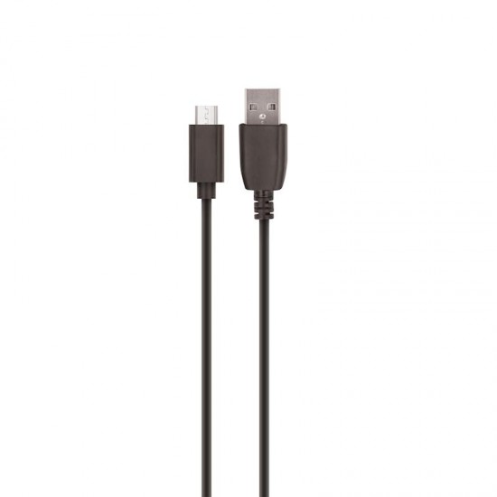 Setty Regular USB 2.0 to micro USB Cable Μαύρο 1m