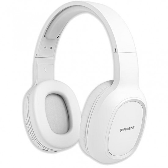 Sonic Gear Airphone 3 Ασύρματα / Ενσύρματα Over Ear Ακουστικά Λευκά
