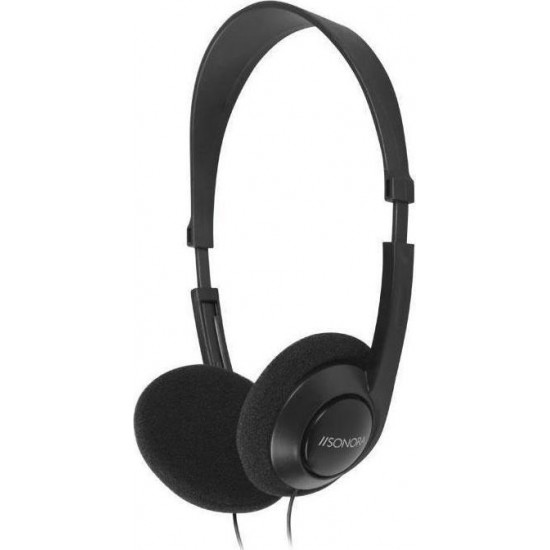 Sonora HPTV-100 TV Headphones with 6m Cable Black