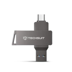 Techsuit THSM20 Dual-Interface USB 3.0, Type-C 128GB, High Speed FlashDrive Grey Techsuit THSM20 Dual-Interface USB 3.0, Type-C 128GB, High Speed FlashDrive Grey