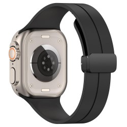 Techsuit Watchband (W011) Apple Watch 42/44/45/46/49mm Λουράκι Σιλικόνης Black